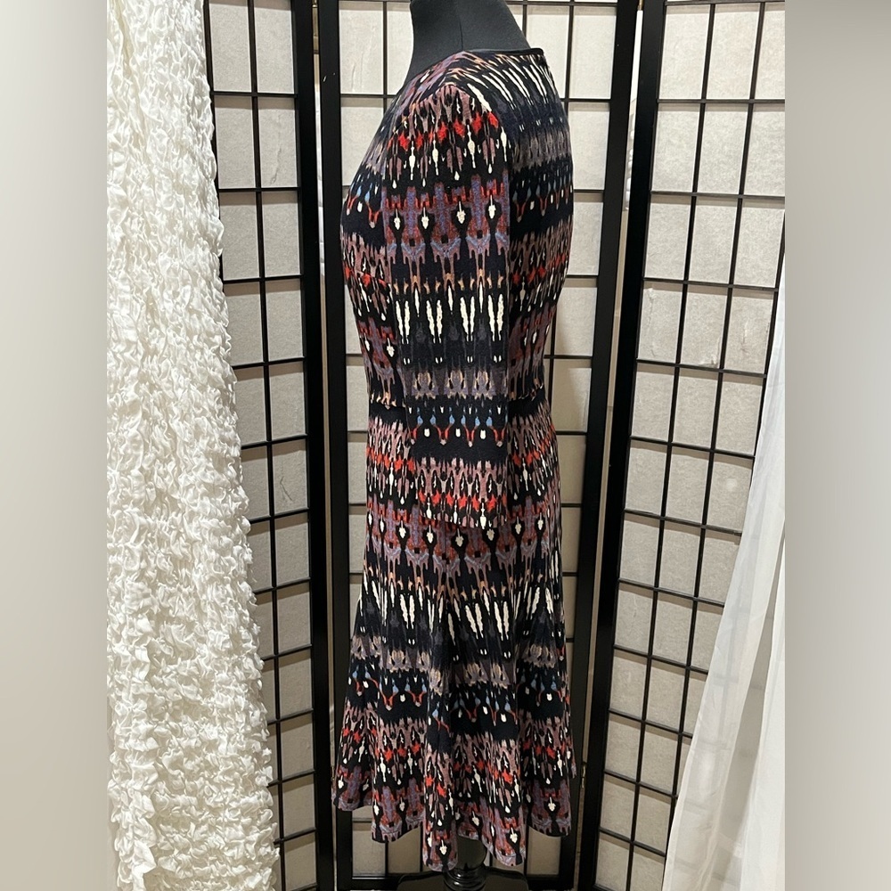 MADISON LEIGH BOHO CHIC Multicolor IKAT STYLE Patterned Dress, SIZE 8